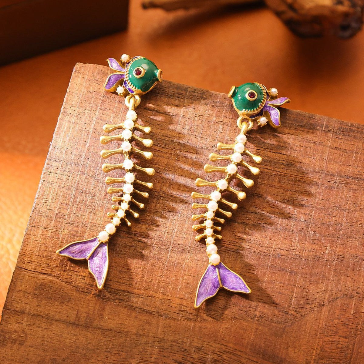 Vintage Fishbone Eardrops