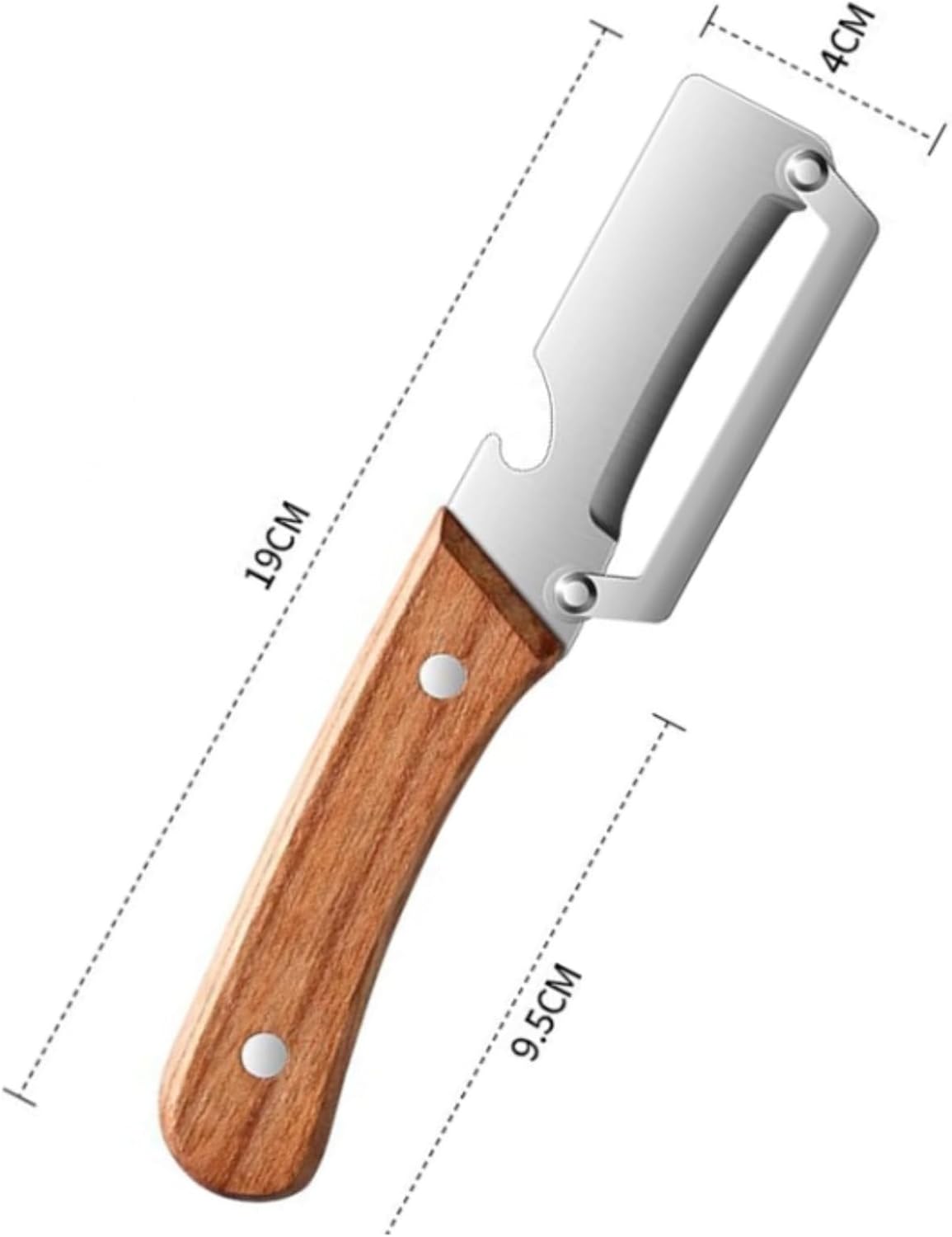 Multi-Functional Vegetable Peeler, 3 in 1 Multi Functional Wooden Handle Peeler For Kitchen || مقشرة خضروات متعددة الوظائف (3 في 1) بمقبض خشبي للمطبخ