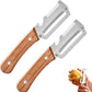 Multi-Functional Vegetable Peeler, 3 in 1 Multi Functional Wooden Handle Peeler For Kitchen || مقشرة خضروات متعددة الوظائف (3 في 1) بمقبض خشبي للمطبخ