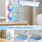 Rechargeable Rotating Spray Fan with Lightening Effects